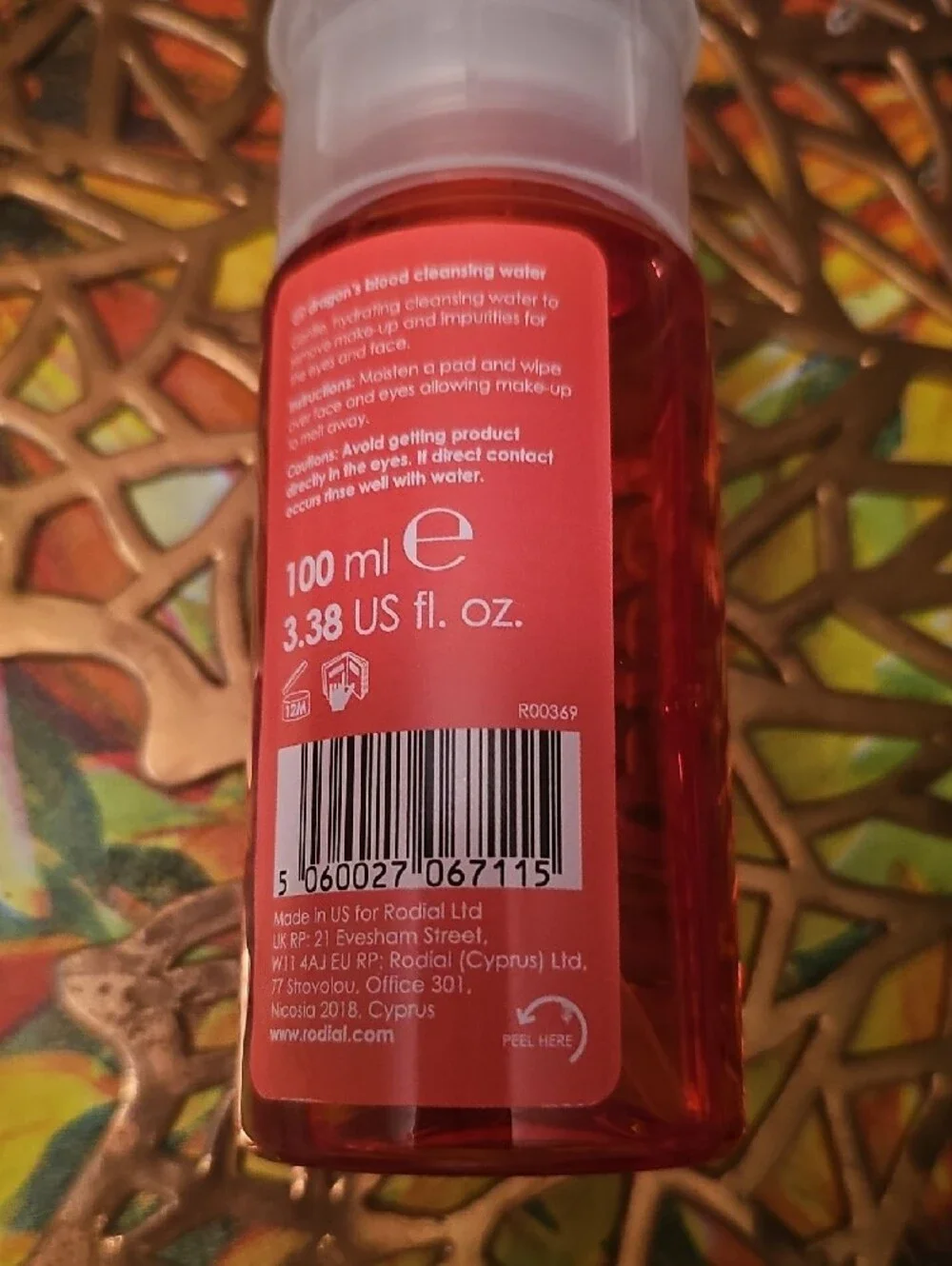 Rodial Red Travel Cleansing Water Bottle